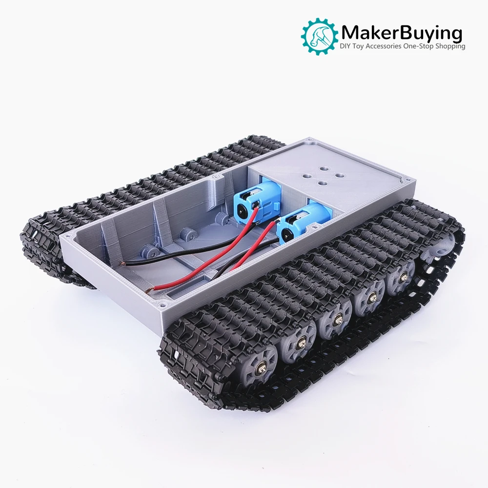 Remote Control Tank Track chassis intelligent diy climbing car robot toy 3D printing upgrade accessories TT motor version
