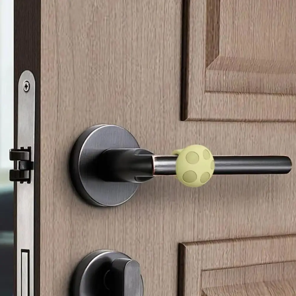 4pcs Wall Protector Silicone Anti-collision Door Anti-collision Anti-knock Doorknob Bead Anti-static Silicone