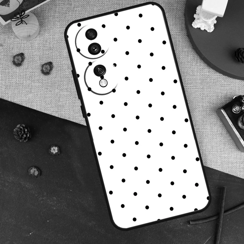 Elegant Black and White Polka Dot Phone Case Cover