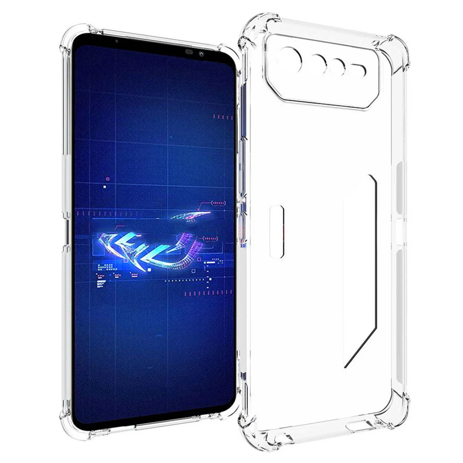 Per Rog Phone 6 Case Slim Sottile Trasparente Cover Morbida Trasparente Per Asus Phone 7 Ultimate 5 8 9 Zb601Kl Antiurto Tpu Back Funda