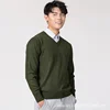 MRMT 2025 Brand New Men's Round Neck V-Neck O- Neck Pullover Wool Sweater Classic Solid Color Slim-Fit Base Plus Size Sweater 2