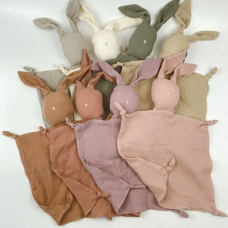 

Детское одеяло безопасности, успокаивающее полотенце, мягкая игрушка-кролик в виде животного, детская игрушка для ухода за ребенком