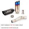 60MM Exhaust Tail Pipe FOR Yamaha YZF R6 06-23 Motorcycle Escape Muffler Mid Link Pipe With DB Killer Slip On Stainless Steel