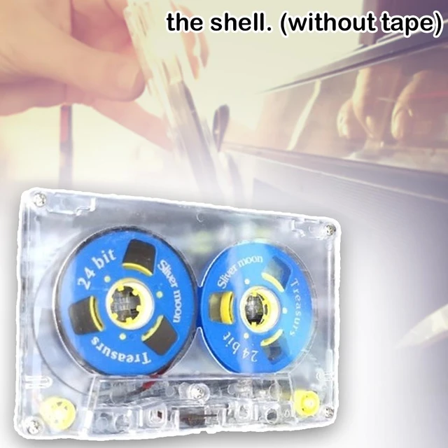 Transparent Audio Cassette Tape Shell Plastics Reel Cassette No tape for  DIY Reels Cassette Repair Replacement