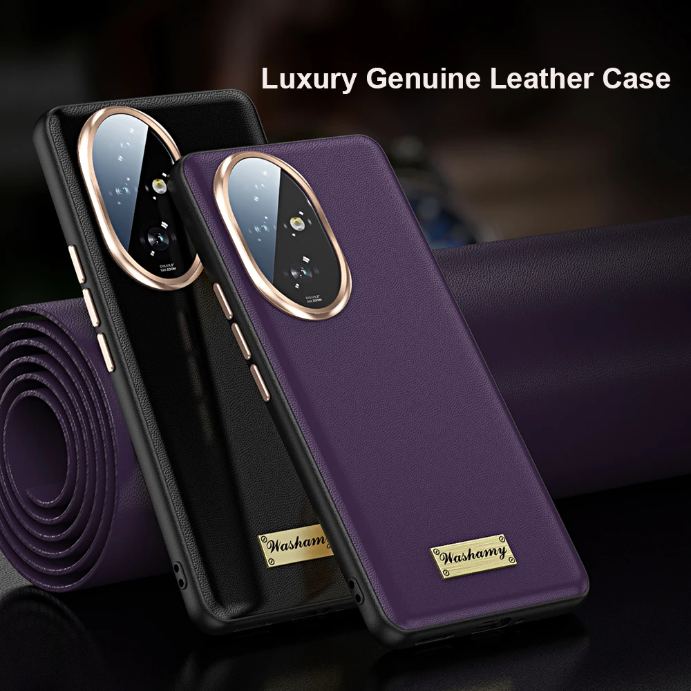 Premium Genuine Leather Camera Protector with Metal Frame - Soft Bumper Lens Guard