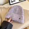 Solid Color Mohair Hair Knitted Hat Fashionable Versatile Curled Edge Ear Protection Hooded Hat Winter Outdoor Woman Warmth Hat 4