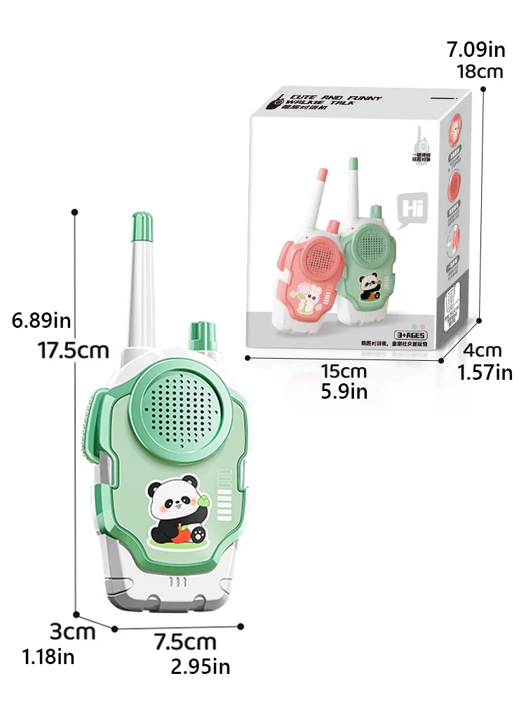 2Pcs Wallkie Talkie Toy 1500M Long-range Communication Children Radio Mobile  Phone Speaker Talking Toys For Kids Birthday Gift 6