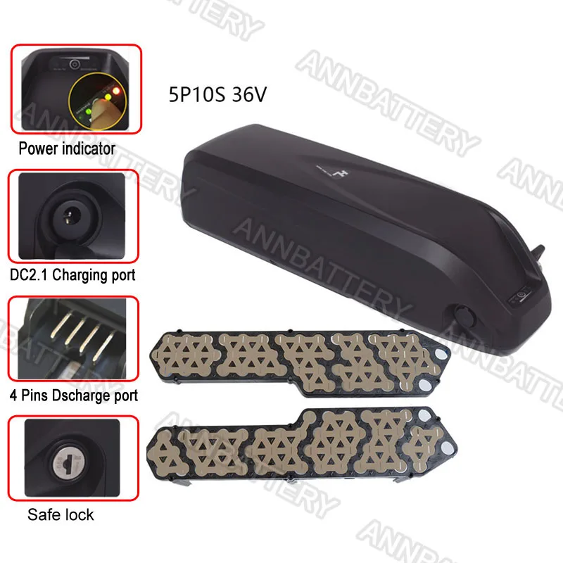 

48V/36V SSE-046 HaiLong case E-bike battery box, holder and nickel, Can hold 52 pcs 18650 li-ion battery