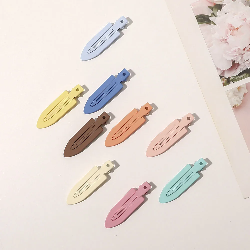 No Trace Hairpin Solid Color Hairpin Side Clip Large Makeup Clip Cute Girl Color Side Clip Word Claw Fashion Bangs Hairpin children s colorful sand net butterfly hair clip sweet dopamine girl s side bangs clip super cute and harmless baby hair clip