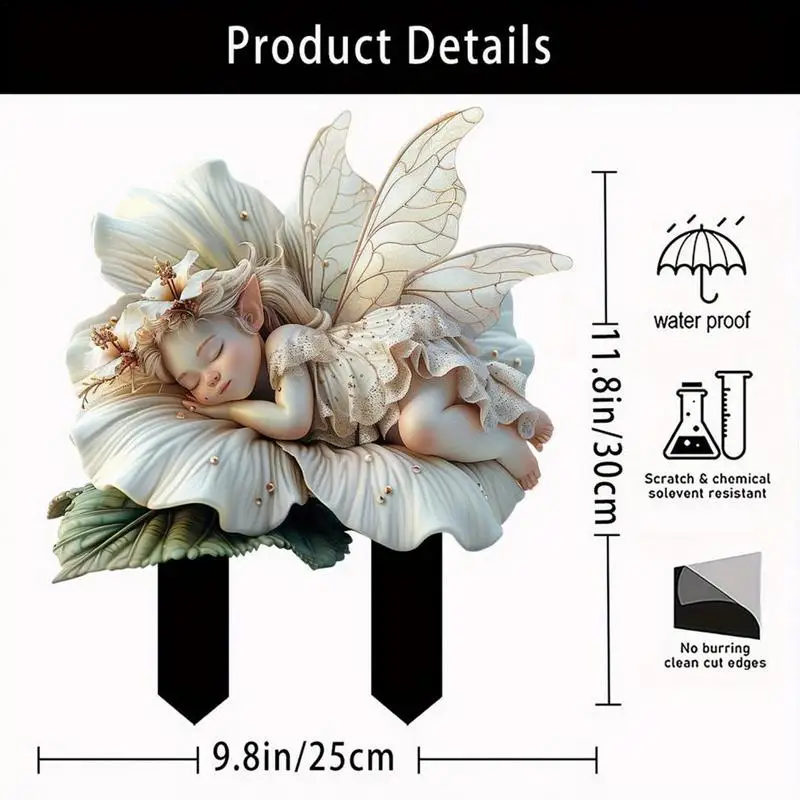 Garden Stakes Decor Outdoor Potted Plants Spikes Flower Shape Design Pot Decorations Stakes For Garden Farm