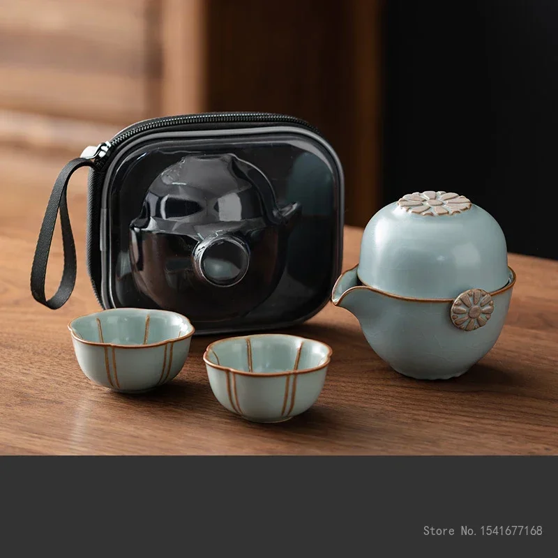 Creative Travel Tea Set, Teapot Tea Cup, Quick Guest, Kung Fu, Outdoor Portable Ceramic, Household Items, 1Pc, 130ml