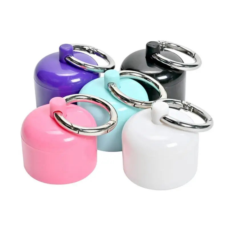 

Portable Keychain Travel Jewelry Holder Anti Loss Keychain Rings Necklace Earrings Storage Container Keychain Ring Case Box