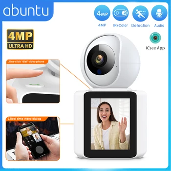 4MP 2K 2.4 inch Big Screen Wifi Surveillance Camera Indoor Child Elderly Monitor 2MP One Click Real Time Video Call Wifi Camera 1