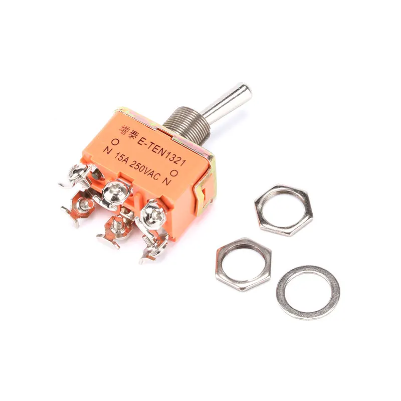 1 Pz E-Ten1321 6Pin 15A 250V Spst Interruttore A Levetta 6 Piedi 2 Marce On-On Interruttore A Levetta Con Cappuccio Impermeabile Autobloccante