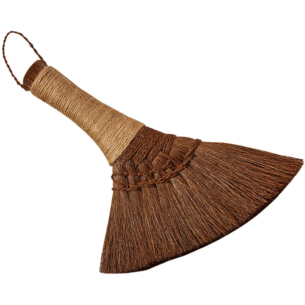 

Small Broom Hand Held Heavy Cleaning Brooms Desktop Duster Brown Silk Home Tools