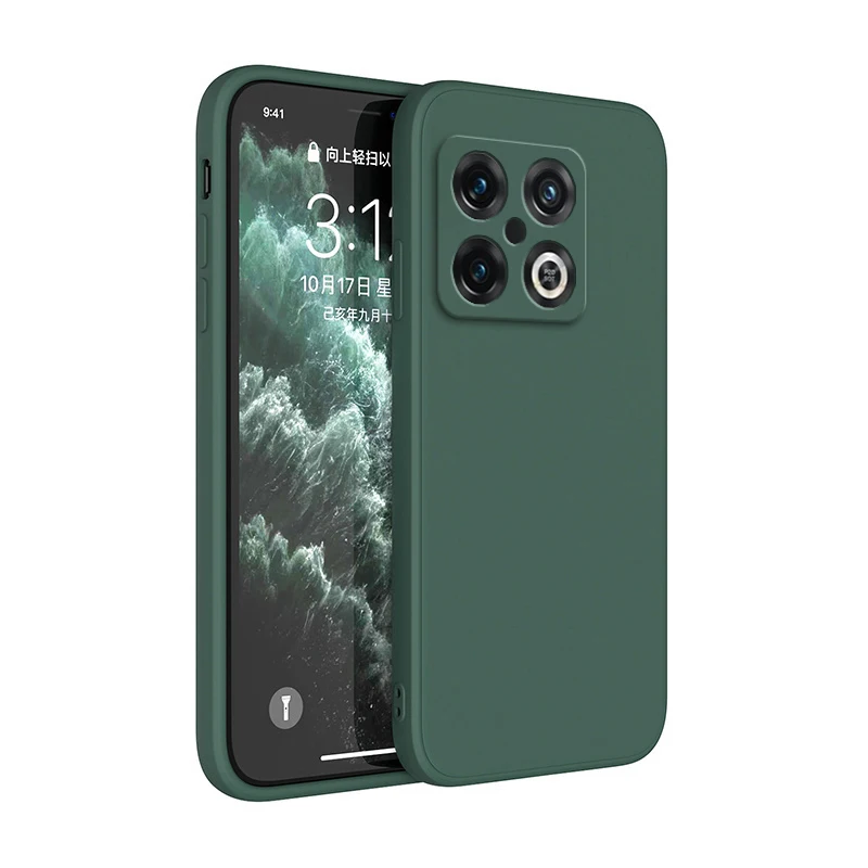Luxury Shockproof Liquid Silicone Square Phone Case – Soft Back Cover Housing