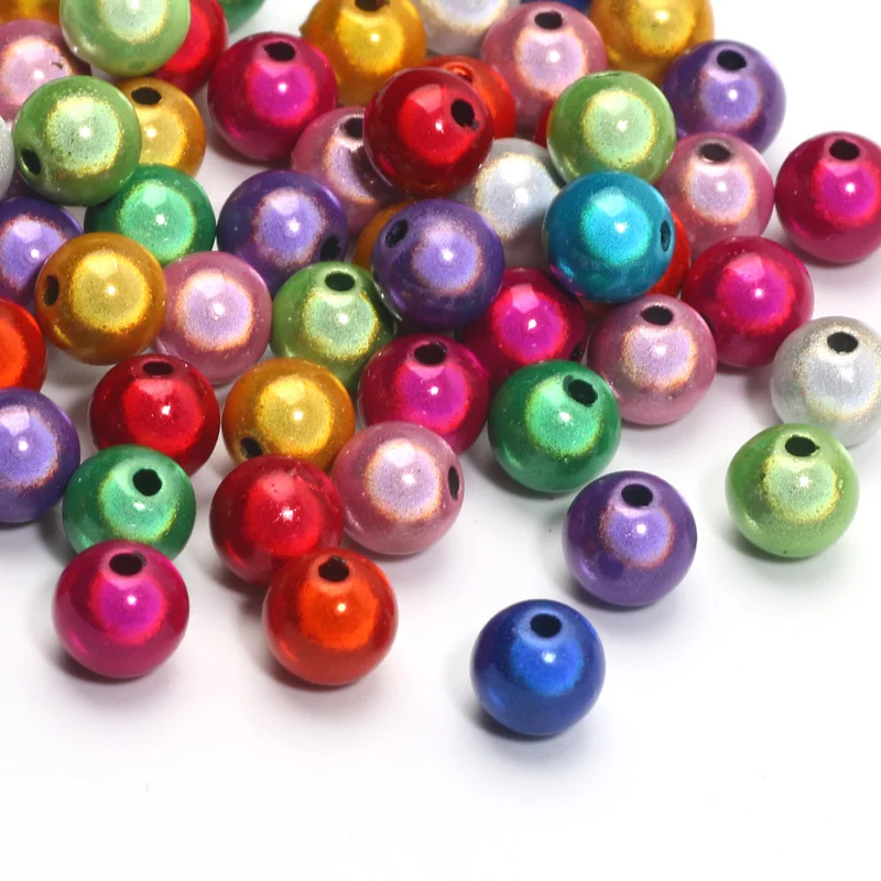 CharmInsReflectiveLaserDreamBeads681012mmAcrylicBeadsDIY