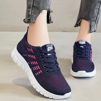 Women Running Shoes Breathable Casual Shoes Outdoor Light Weight White Tenis Sports Shoes Casual Walking Sneakers for Wamen