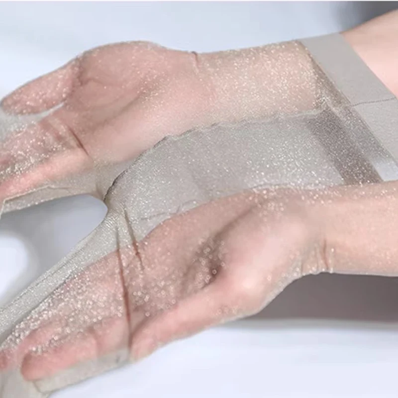 Collant Lucidi In Nylon Trasparente Con Pizzo Sottile Per Donne