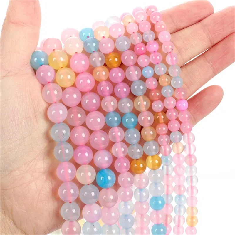 

Natural Stone Beads Blue Tiger Eye Agate Turquoise Rose Quartz lapis Jade Opal Round Loose Beads for Jewelry Making DIY Bracelet