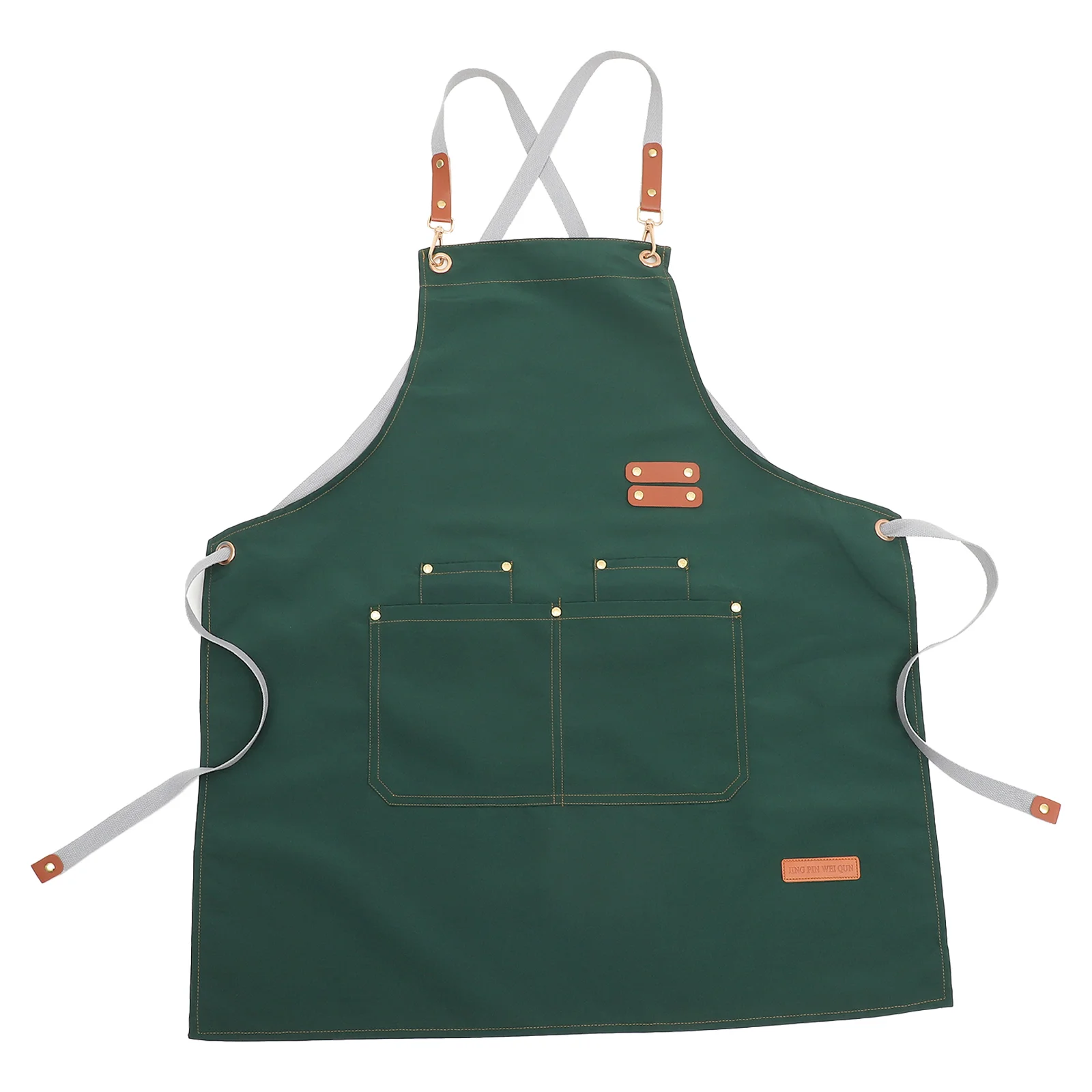 

Kitchen Apron With Pocket Simple Canvas Apron Multi-functional Apron Water-proof Cooking Apron Adjustable Kitchen Apron
