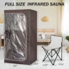 Portable Infrared Sauna Home Spa Detox Therapy with Upgrade Reinforced Chair Whole Front Clear Window L31.5 x W31.5 x H63 3