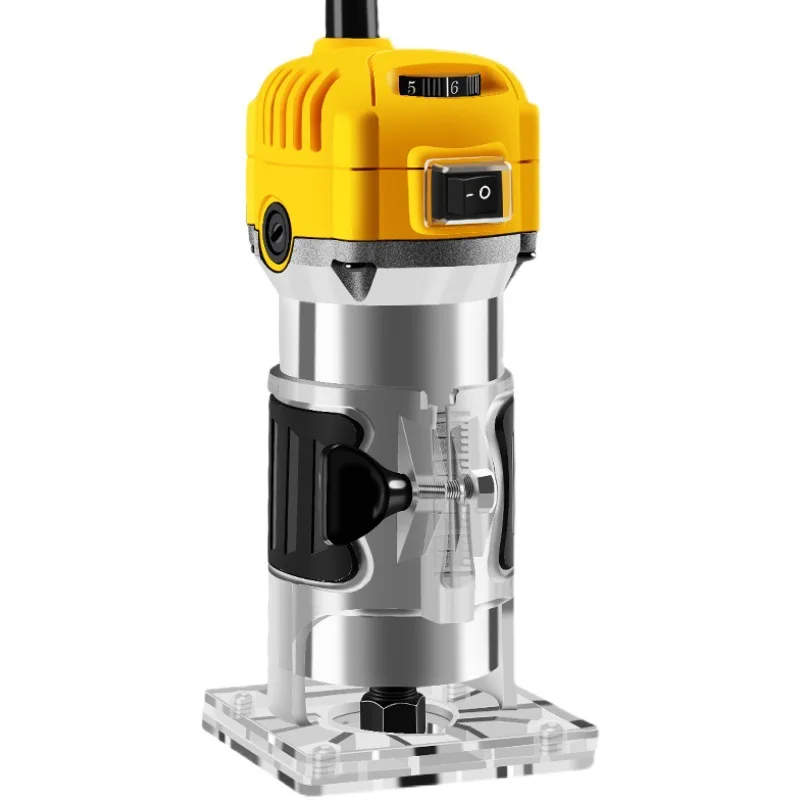 1300W 전기 목재 엣지 트리머 기계 알루미늄 합금 속도 조절 가능 목공 핸드 트리머 (6.35mm 밀링 커터 포함)