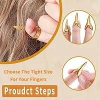 Anneaux de sectionnement capillaire rétro en métal pour femmes, accessoires pour perruques et extensions de cheveux, pour Halloween, cosplay et usage en salon 2