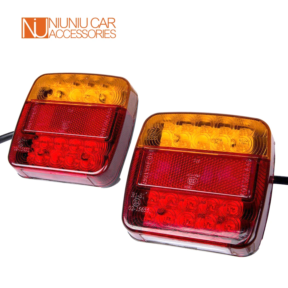 (2PCS/1PAIR) 12V LED Tail Light Number Plate Rear Lamps Waterproof Boat Trailer RV Parts Camper Accessories Caravan Components 2pcs 12v 50 amp for anderson plug cigarette lighter socket charger flush mount recessed plate for caravan camper boat truck