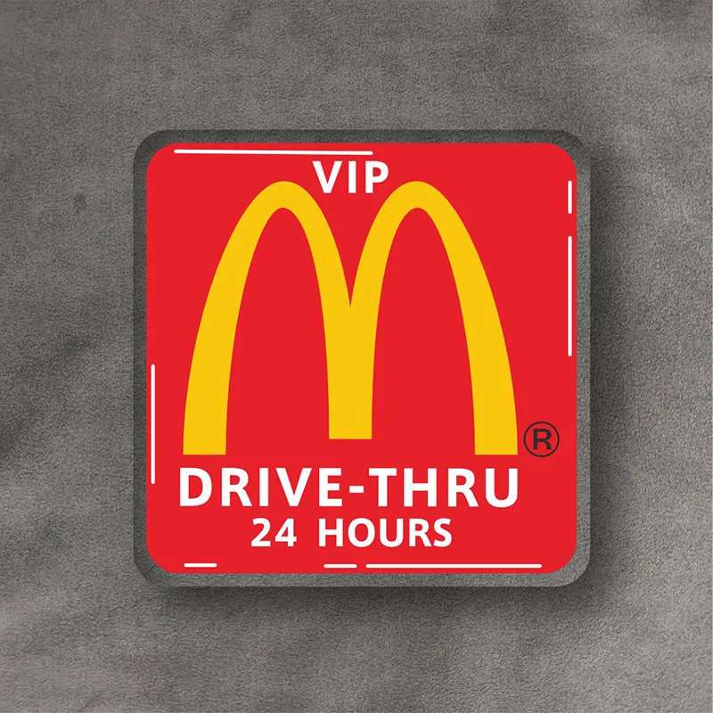 Cartoon McDonald's KFC 3D three-dimensional sticker trendy brand decoration sticker electric motorcycle car scratch
