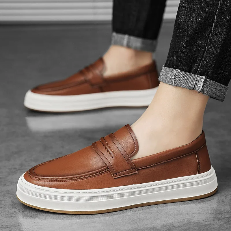 

High Quality Classic Men's Casual Loafers Driving Shoes Moccasin Fashion Male Comfortable Genuine Leather Men Lazy Dress Shoes
