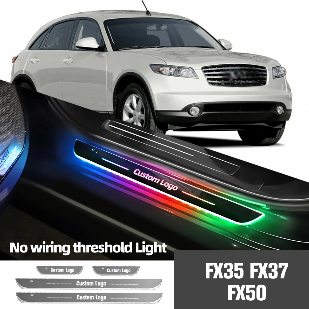 

For Infiniti FX35 FX37 FX50 2003-2013 Car Door Sill Light Customized Logo LED Welcome Threshold Pedal Lamp Accessories