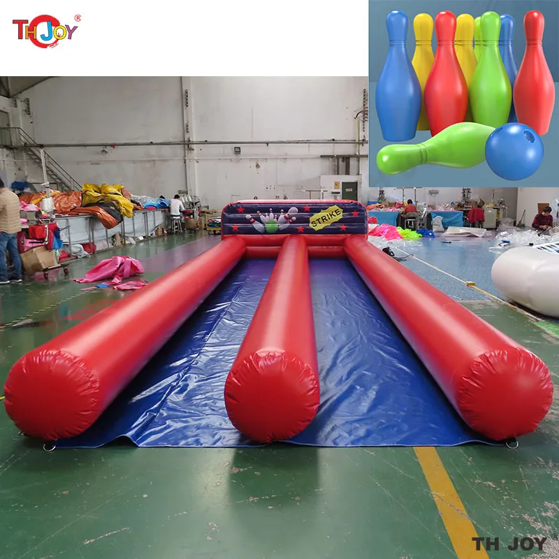 Fast Air Shipping Inflatable Bowling Lanes Sport Games,Inflatable Bowling Pins,Double Lanes Inflatable Human Game
