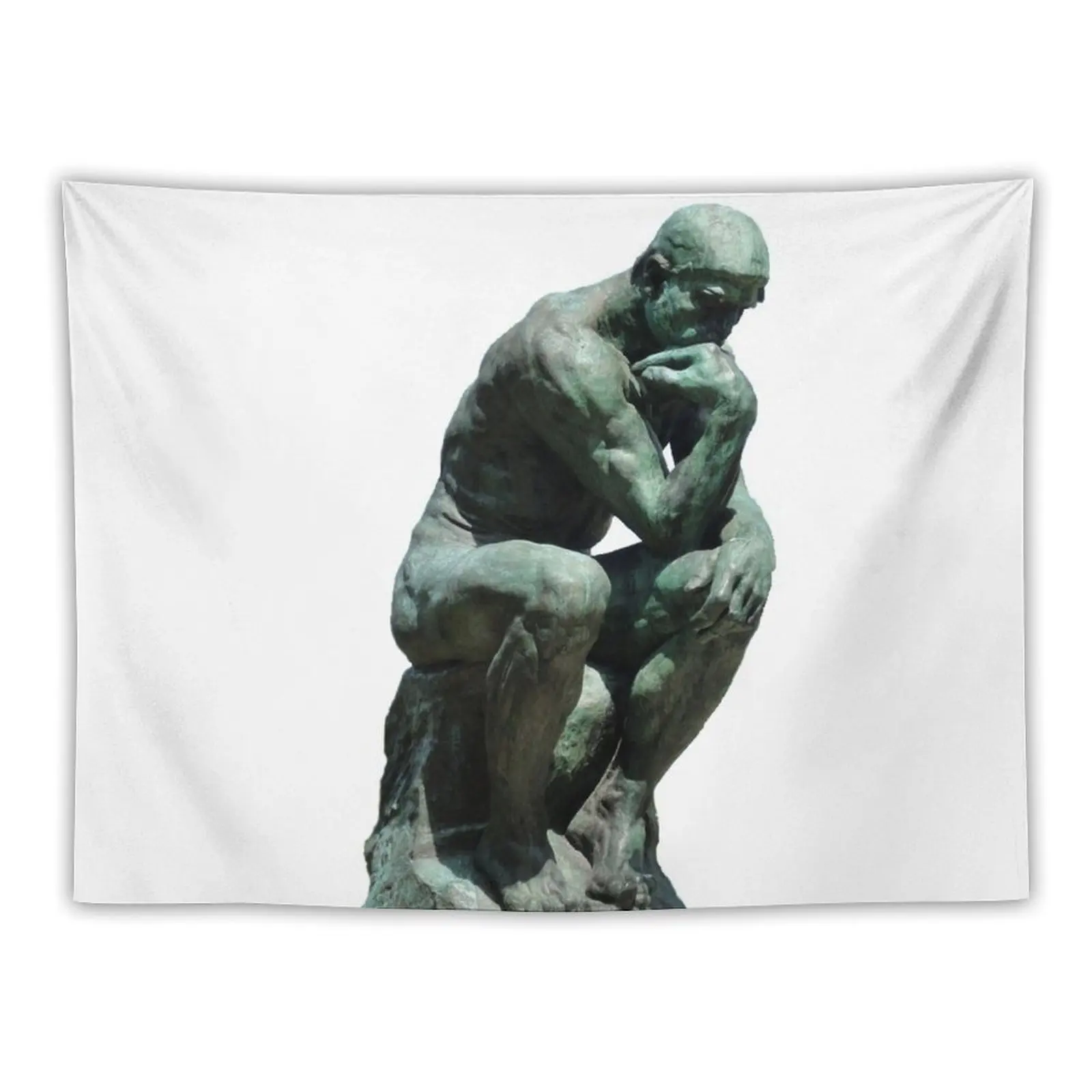 Auguste Rodin - The Thinker, Thinking Man Statue Tapestry Decorative Wall Murals Room Decor Aesthetic Tapestry