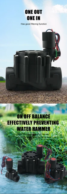 Elettrovalvola Per Irrigazione 220V - NORMALE CHIUSA, In Nylon, Per Giardino E Agricoltura - Foto 3