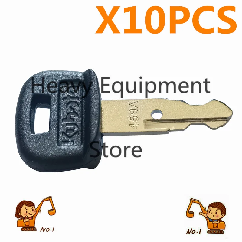 

(10) Key For Kubota Mini Excavator, Backhoe Skid Steer Track Loader 459A Free Shipping