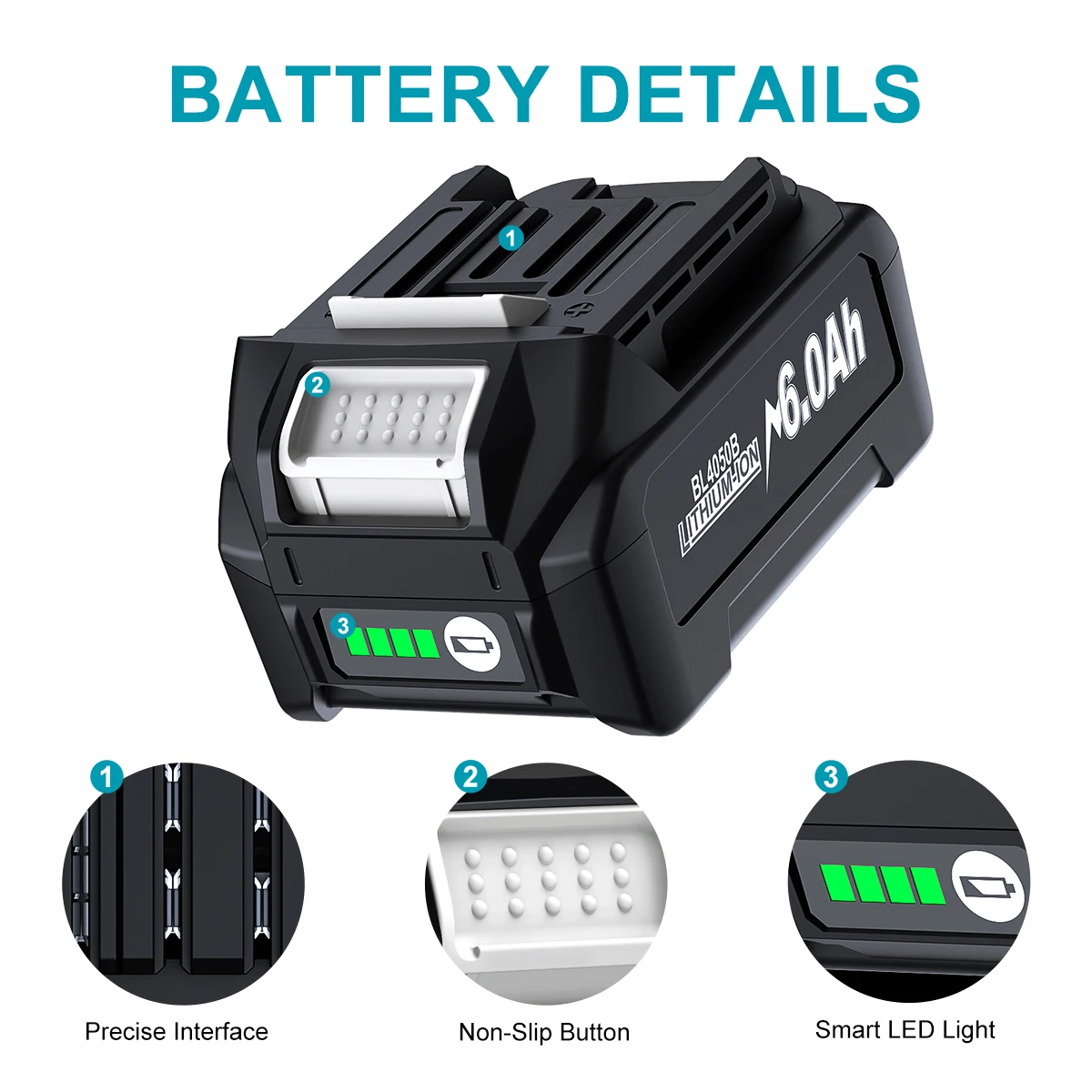 Makita BL4040: Lithium Ion XGT Battery, 40V 4.0Ah