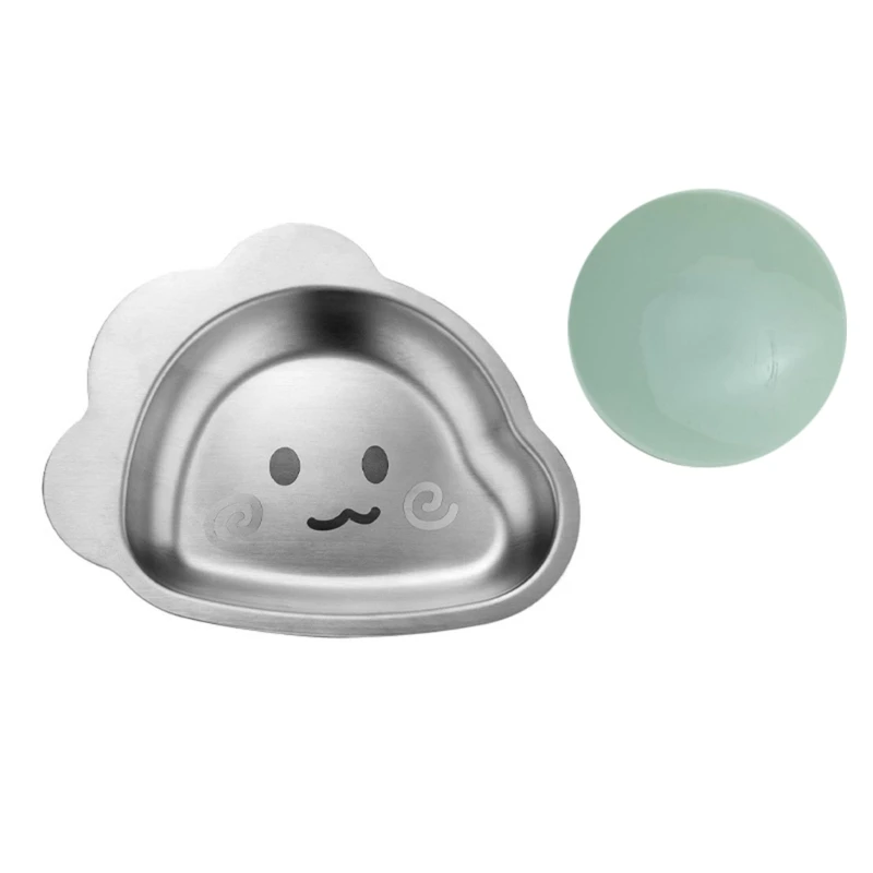 Stainless Steel Material Children Plate Canteens Dinner Tray Children Plate