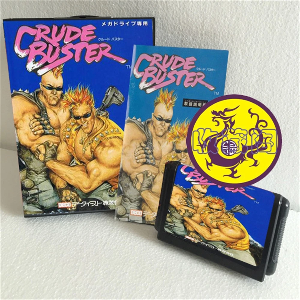 

Необработанная игровая карта Buster JP 16bit MD с розничной коробкой и руководством для Sega Mega Drive/ Genesis