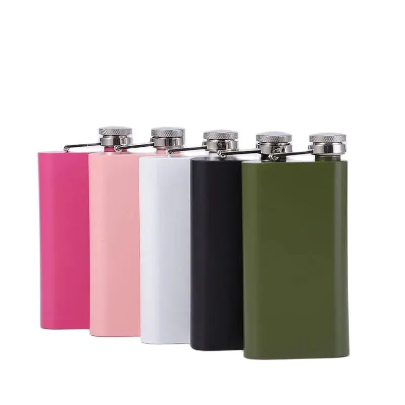 스틸 미니 직사각형 힙 플라스크 페인트 포켓, 러시아 국기 바 위스키 병, 5oz