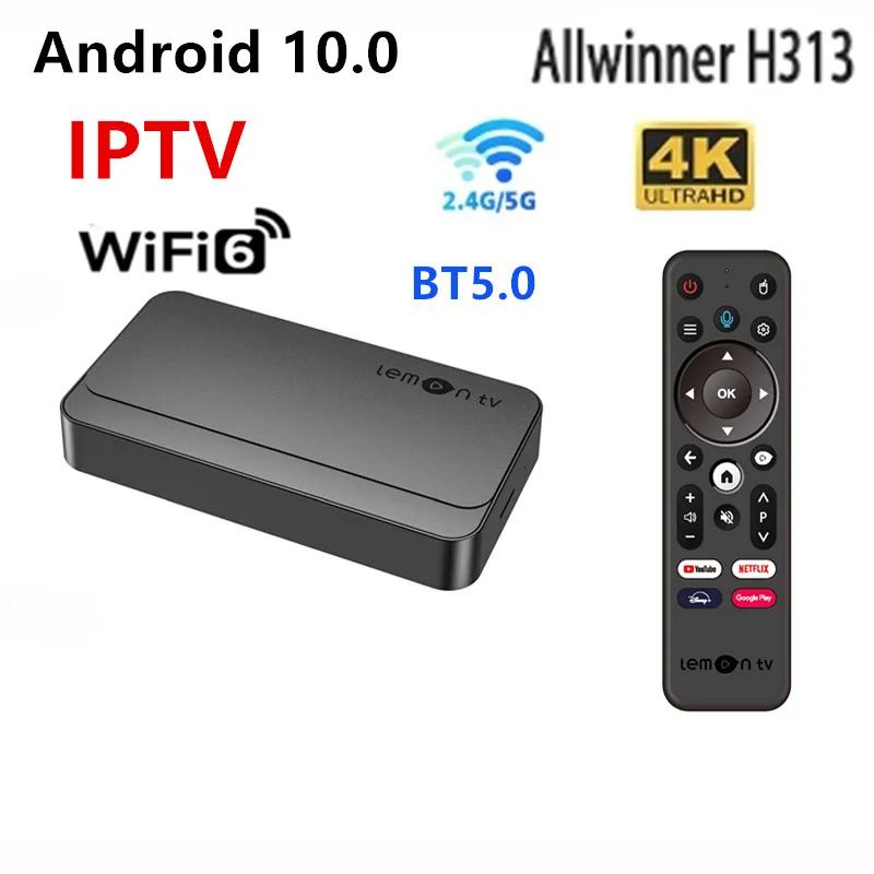 

ТВ-приставка H313 на Android 2024, 2 + 8 ГБ, 4K, HDR