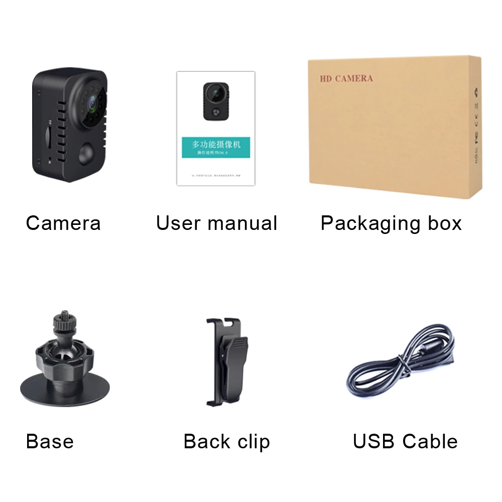 1080P Mini Body Camera HD Video Surveil Camera Surveillance Recorder Camera Motion Activated Small Nanny Cam Small Cam