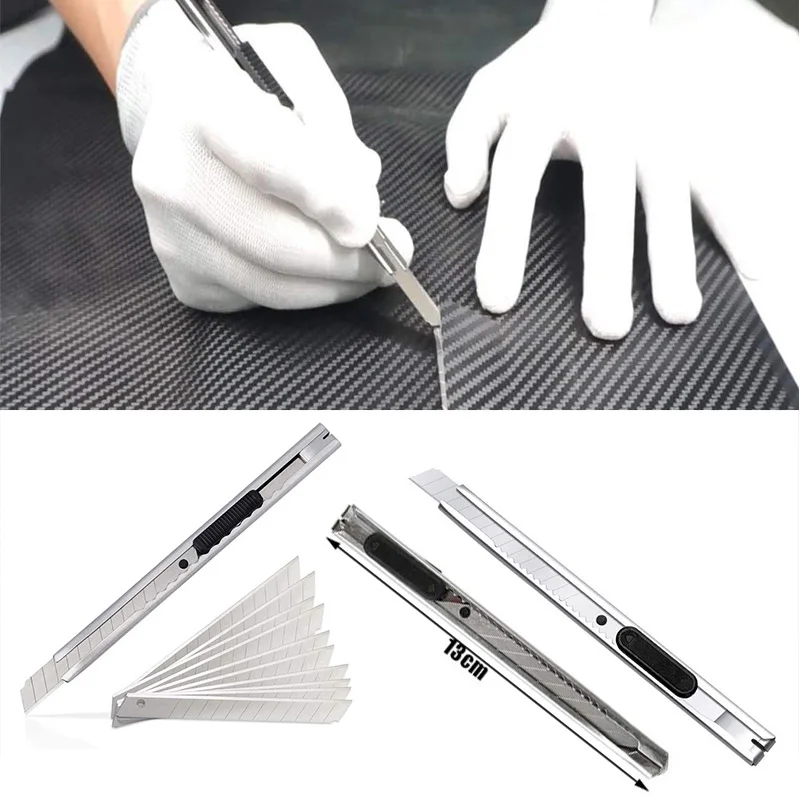 Vehicle Vinyl Wrap Tool Kit Window Tinting Tool 4 Inch Felt Squeegee Retractable 9mm Utility Knife Vinyl Cutter Corner Squeegee