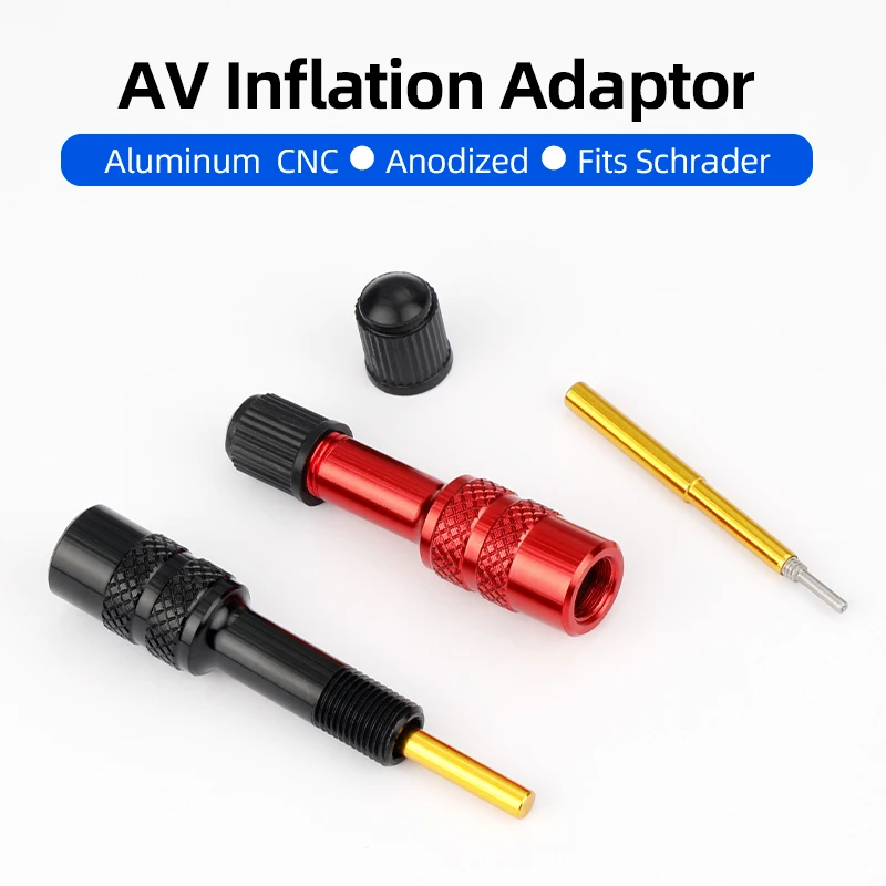 8V1 Thread 5V1 Thread AV Nozzle Inflation Aluminum Alloy Adaptors W/ 4 Spare O-rings Fits MTB Road Bicycle IFP Type Nozzle