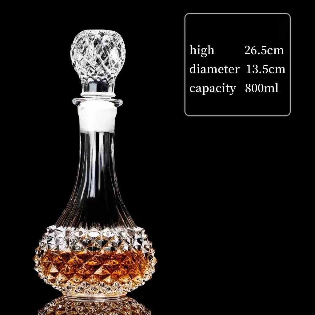 250 - 1000ml Luxury Wisky Glass Sealed Container Dispenser