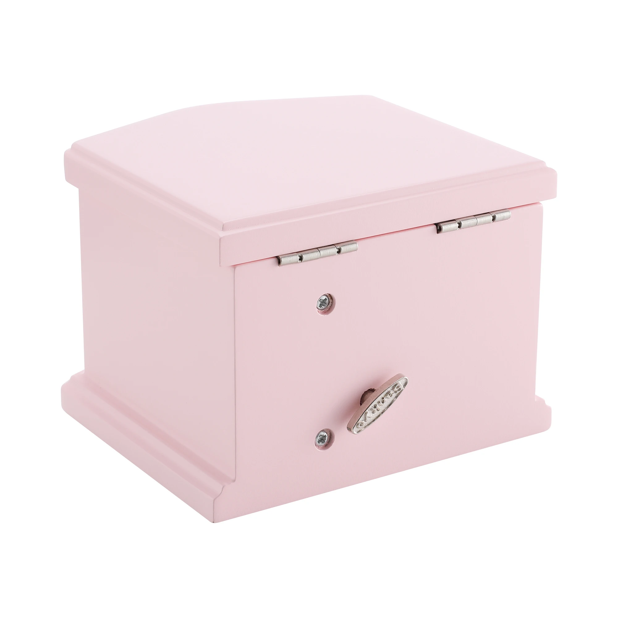 Small Pink Wooden Ballerina Musical Jewelry Box with Mirror and Lock for Girls，Kid's Jewelry Storage Music Box, Gift for Christ 2