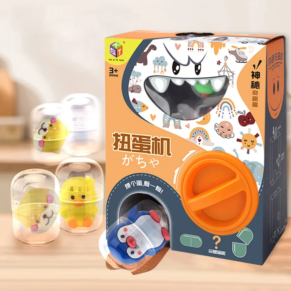 Cartoon Claw Machine with Music and Light Claw Crane Machines Grab Doll Toy Play Game Claw Catch Toy for 6 Months and Up Kids 3