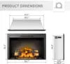 Carl 39" W Electric Fireplace Insert (EF265) Fireplace Heater 750/1500W Fire Crackling Sound Remote Control 3
