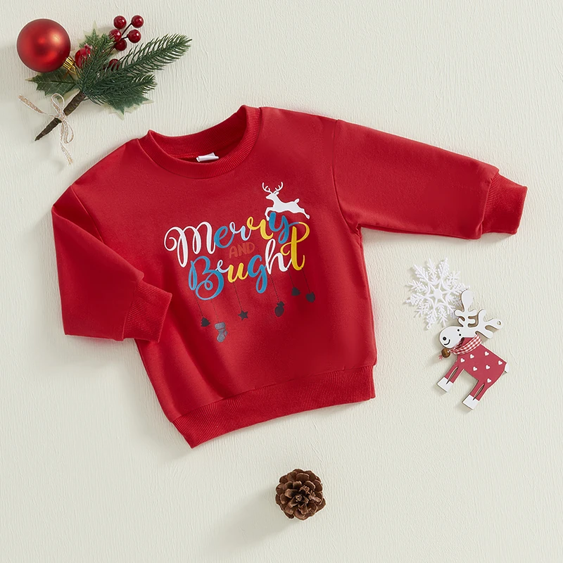 Children s Winter Hooded Sweater with Reindeer Print and Fleece Lining Warm Pullover for Boys and Girls Christmas Outfit