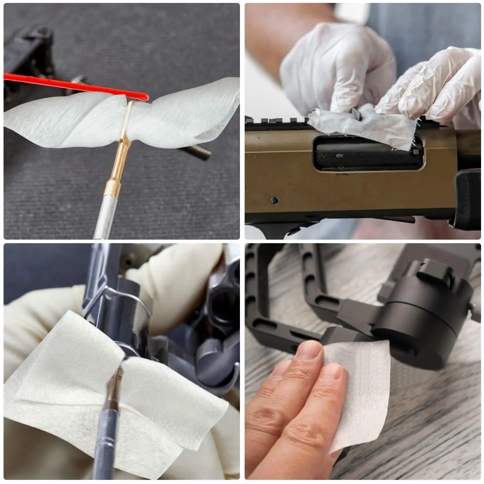 Gun Cleaning Kit Pistols Cleaning Patches Lint Free 6 Inch Bamboo Cotton Swabs Weapon Supplies Tools